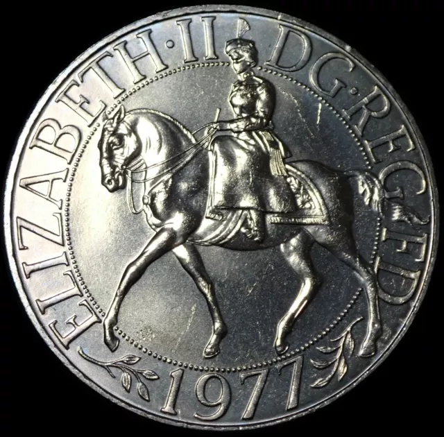 Great Britain One Crown 1977 Elizabeth II Silver Jubilee Coin WCA  MB1977