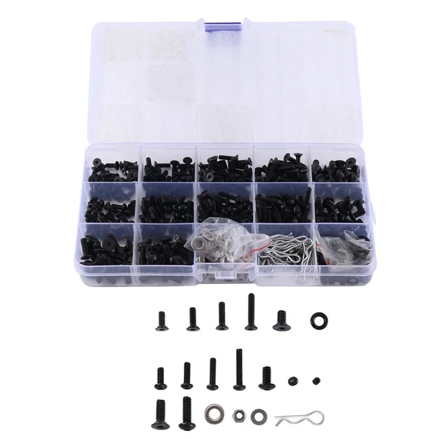522PCS Kit Repair Tool Box M3 Flat Round Head Screw for 1/8 1/ E4P1