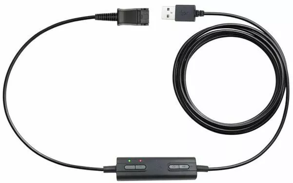 USB to QD Plug Cable Cord Adapter Plantronics QD Headset Volume Microphone Adj