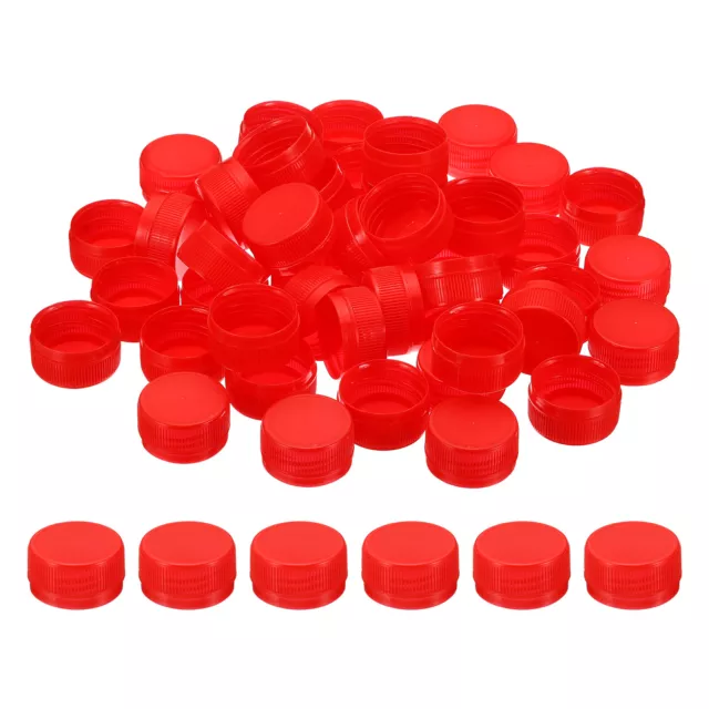 1.2inch Plastic Bottle Caps for Crafts, 200Pcs Bottle Screw Lids, Red