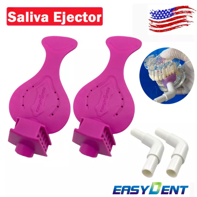 Dental Isolation Mouth opener Silicone Bite Block Sterilize Saliva Suction Tube