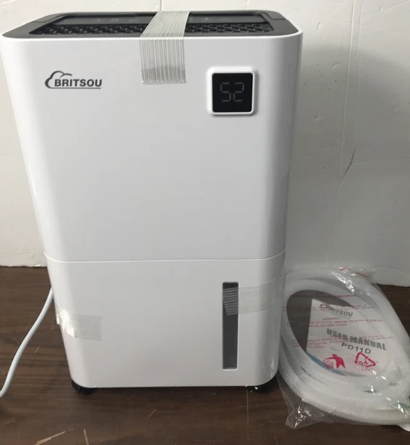BRITSOU Dehumidifier 3500 Sq. Ft 50 Pint Quiet Dehumidifiers with Drain Hose