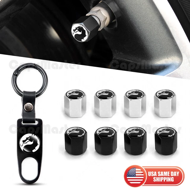 Universal Car Wheels Tire Valve Dust Stem Air Cap Keychain Dragon Mortal Kombat
