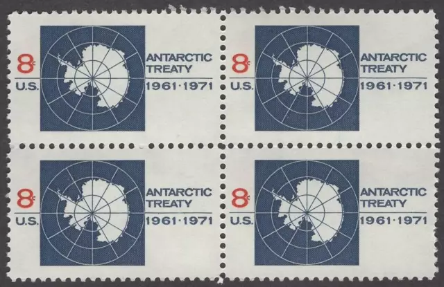 Scott # 1431 - US  Block Of 4 - Antarctic Treaty - MNH -1971