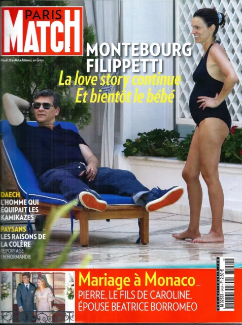 PARIS MATCH n°3454 30/07/2015  Montebourg & Filippetti_Mariage à Monaco_Ecologie