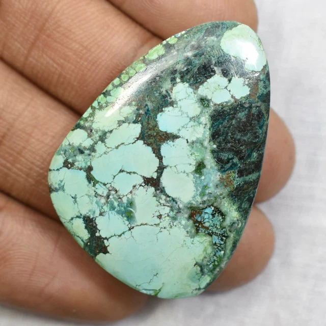 58 Ct Natural Arizona Morenci Blue Turquoise Cabochon Certified Gemstone