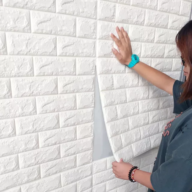 Papel pintado 3D Paneles autoadhesivos Pegatinas de pared de ladrillo forma 3