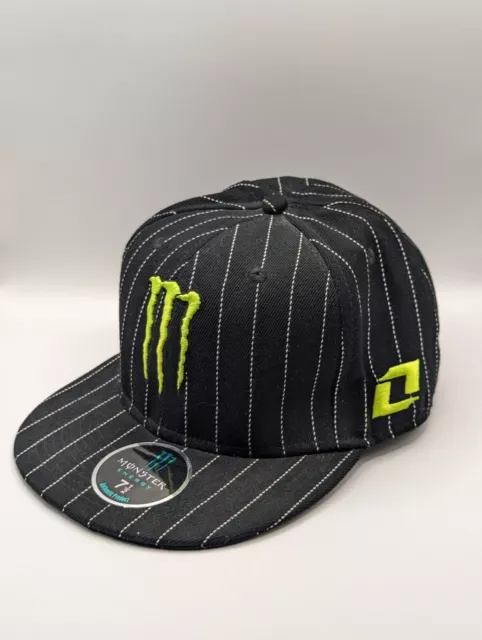 Monster Energy Black Snapback Baseball Hat Cap Size L 7 1/2 Authentic Product
