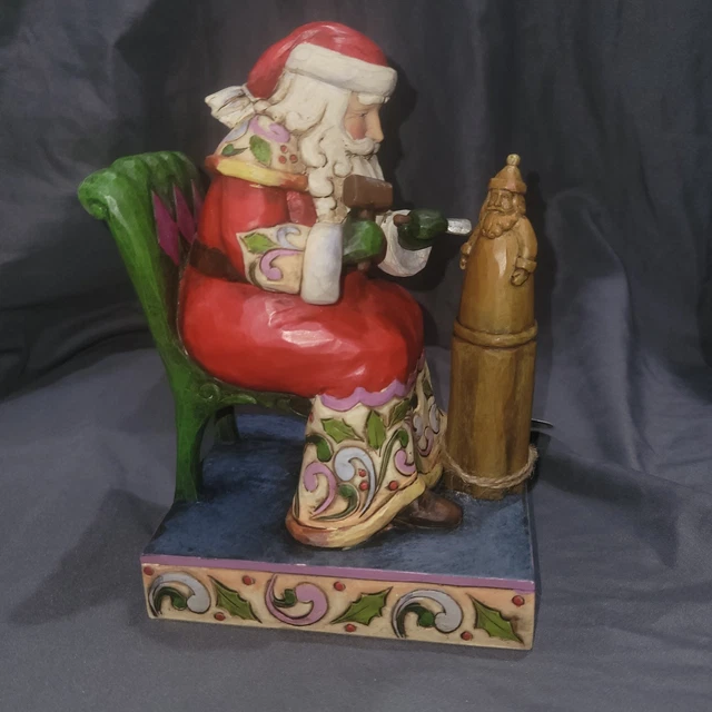 Enesco Jim Shore Ornament Natale: Babbo Natale Con Cardinale, Heartwood Creek, Dipinto A Mano 12,2 Cm