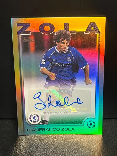 GIANFRANCO ZOLA CHELSEA FC Legend 2024-25 Topps UEFA Auto