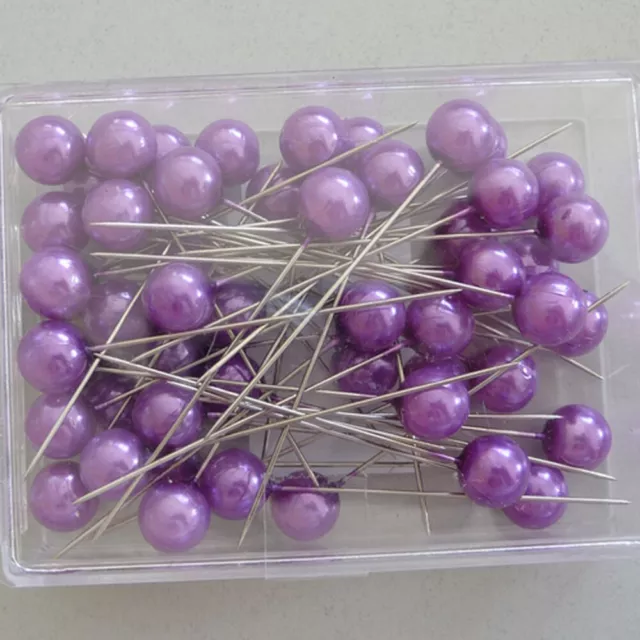 Bead Needles 50x Dekopin Rose Needles Pins Wedding Baptism DIY Purple 10mm