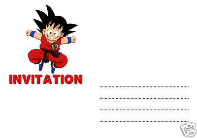 5 Ou 12 Cartes Invitation Anniversaire Dragon Ball Ref 396 Eur 2 99 Picclick Fr