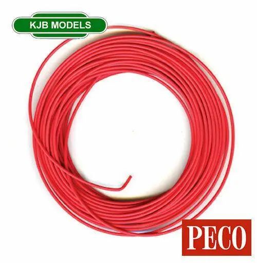 BNIB OO / N Gauge PECO PL-38R Electrical Wire, 3 amp, 16 strand 7M RED