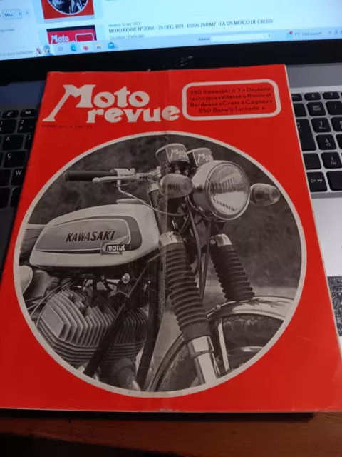 Magazine Moto revue N° 2023 1971 Kawasaki 350 A7 Benelli 650 Tornado Daytona etc