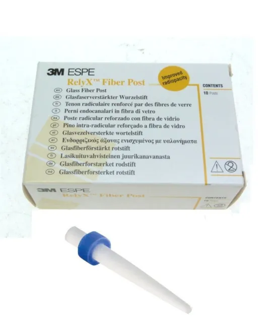 Bid 3M ESPE Dental RelyX Fiber Post Size 1 (1.9mm) Blue 10 piece pack Original