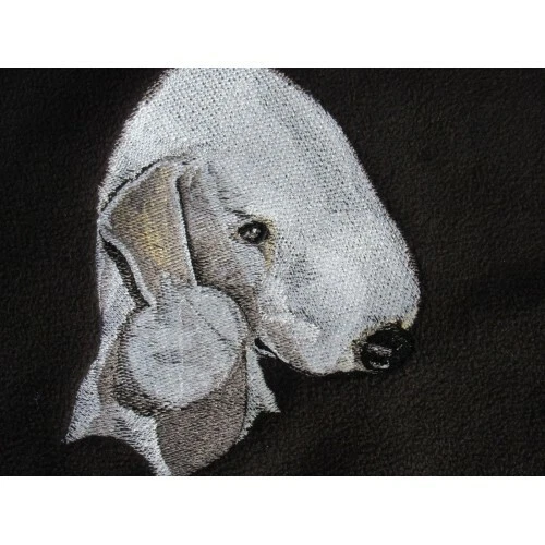 Embroidered Short-Sleeved T-shirt - Bedlington Terrier BT3982 Sizes S - XXL