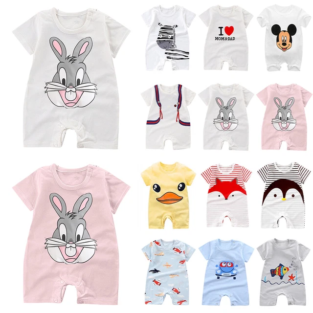 Baby Kids Romper Short Sleeve Jumpsuit Bodysuit Newborn Infant Boy Girl Clothes