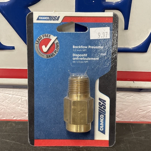 RV/CAMPER/TRAILER BRASS Water Backflow Preventer, Check Valve, MDH7