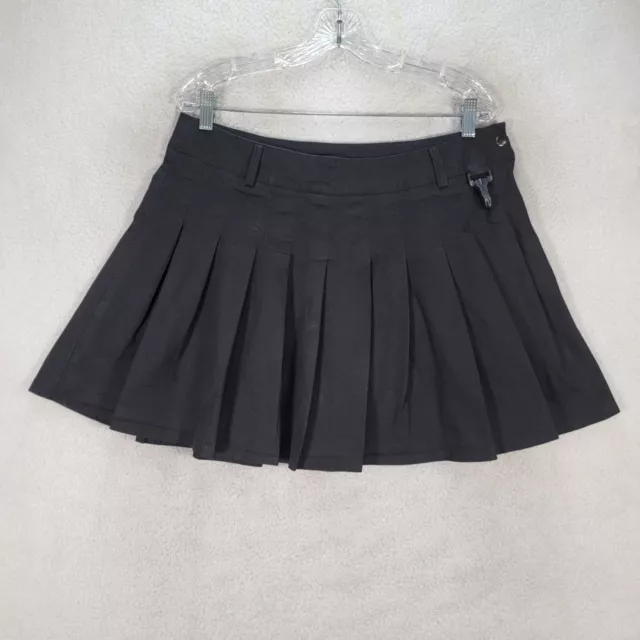 Current Mood Womens Skirt Plus Size 1X Black Pleated Utility Grunge Micro Mini