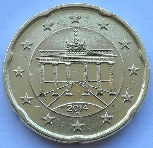 GERMANIA 20 cent 2014 zecca D Monaco di Baviera