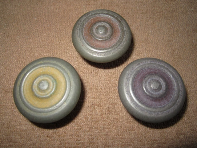 3 Exxel Olde World 1 1/2" Multi-Color Cabinet Door / Drawer Pull Knobs Lot#4
