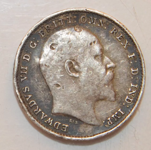 1909 Three pence Great Britain silver