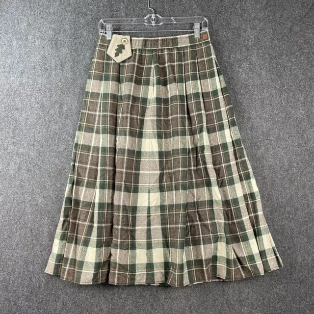Vintage Alpentraum Trachtenmoden Long Wool Skirt Size US 8 D 36 Zip Up Germany
