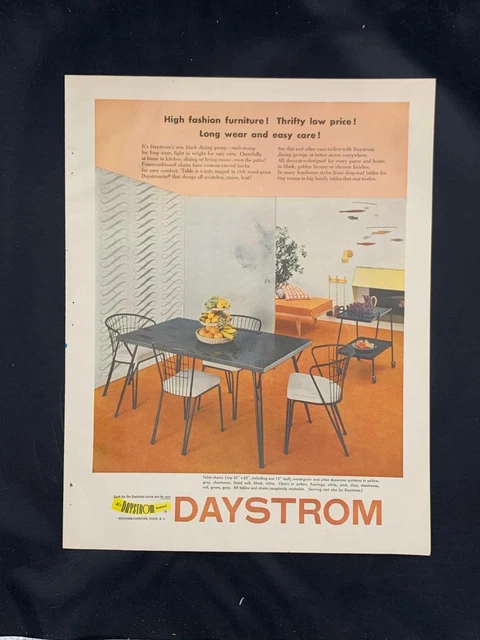Magazine Ad* - 1954 - Daystrom Furniture - Mid Century Modern - (#2)