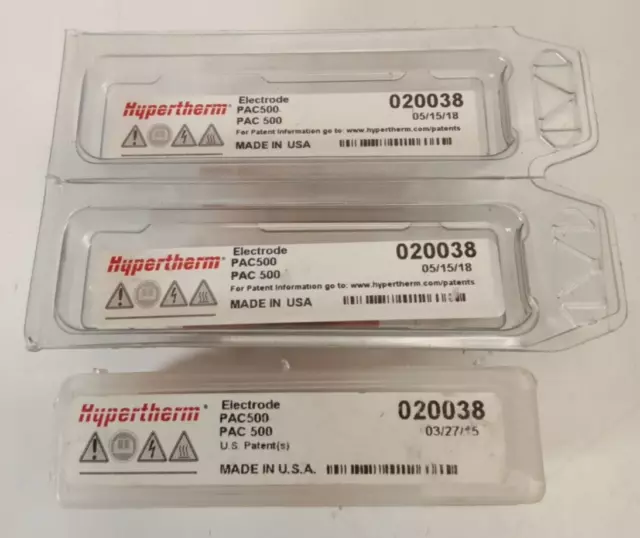 Hypertherm Electrode 020038 (Lot of 2)