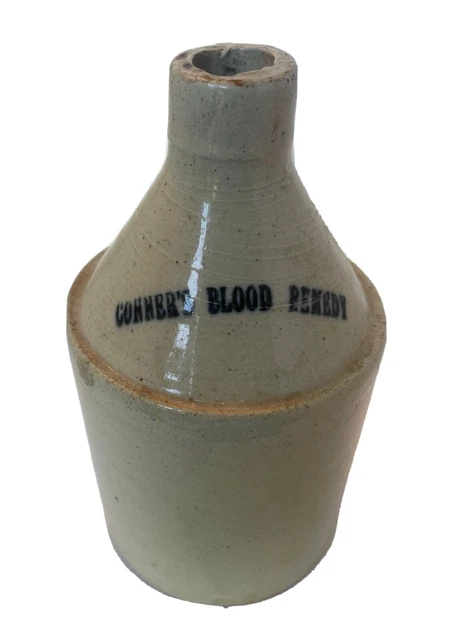 Rare Stoneware Finger Jug. Conner’s Blood remedy. Chattanooga Tenn.