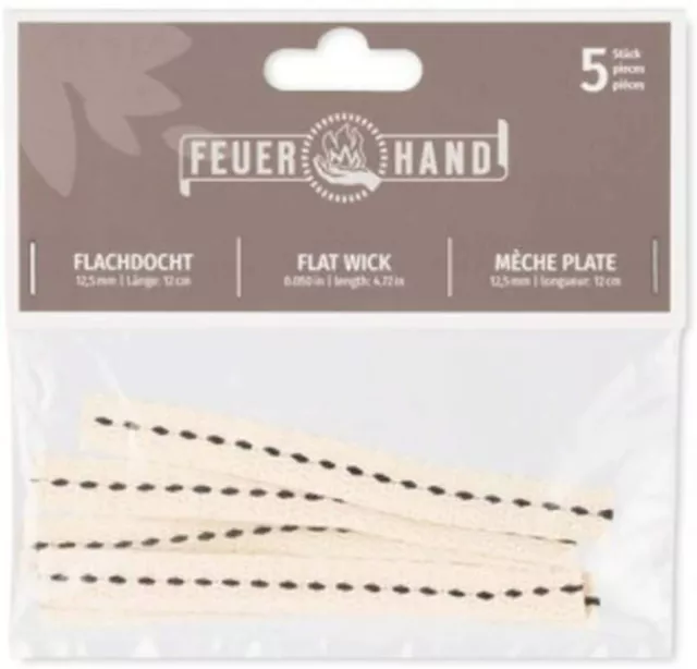 Pack of 5 Replacement Wicks for Feuerhand Hurricane Storm Lantern 276