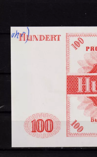 Probebanknote Hundert Mark  Bundesdruckerei Berlin Holzschuh ! 2