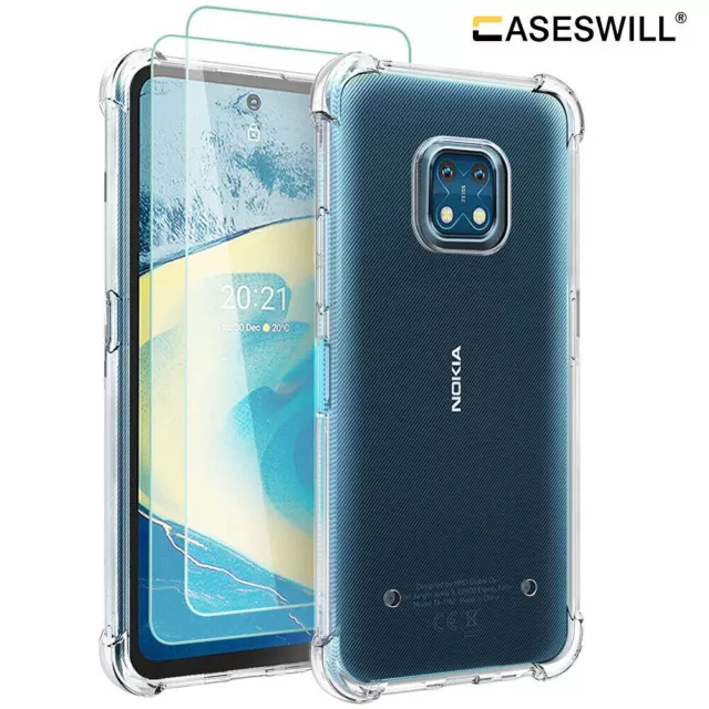 Pour Nokia XR20 Case Slim Clear Antichoc Flexible TPU Cover + Protecteur...