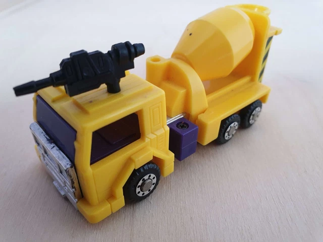 TRANSFORMERS G1 MIXMASTER Yellow Constructicon Devastator Cement Mixer ...