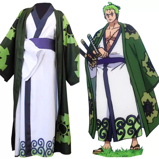 Roronoa Zoro ONE PIECE Wano Kuni Country Cosplay Costume Outfits Kimono Suit