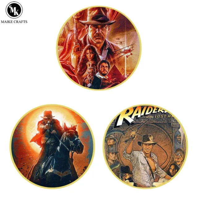 3pcs/set Raiders of The Lost Ark Gold Coin American Classic Movie Metal Coin