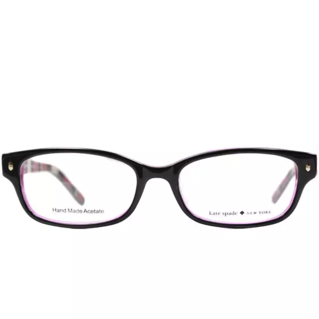 Kate Spade LUCYANN Women EyeGlasses Frame Black Pink Crystal Red Tan Stripe 49mm 2