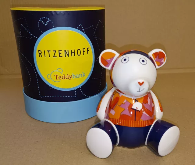 Ritzenhoff Spardose Porzellan Sparschwein Teddy Bank Bär (OVP)