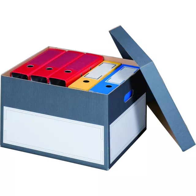 5 Archivschachteln Aktenkarton Transportboxen Archivkarton Archivbox A4 Premium