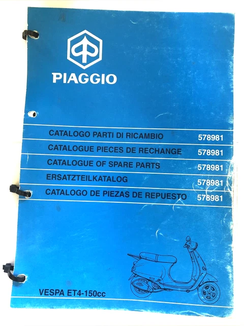 578981 Catalogo parti di ricambio Piaggio VESPA ET4- 150cc