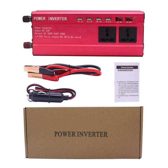 Potente inverter di potenza auto 2000 W 12 V DC a 220 V CA convertitore alimentazione auto