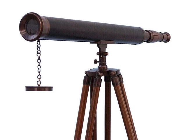 NKlaus Télescope Nautique Laiton - Décoration Rétro 25cm Avec Boussole NKlaus Télescope Nautique Laiton - Décoration Rétro 25cm Avec Boussole
