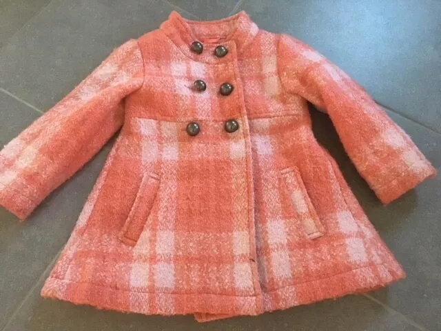 EUC Girls Double Breasted Lined Coat, Size 3