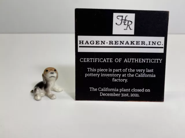 Hagen Renaker #A-117 434 NOS Beagle Pup Sitting Last of the HR Stock Free Ship