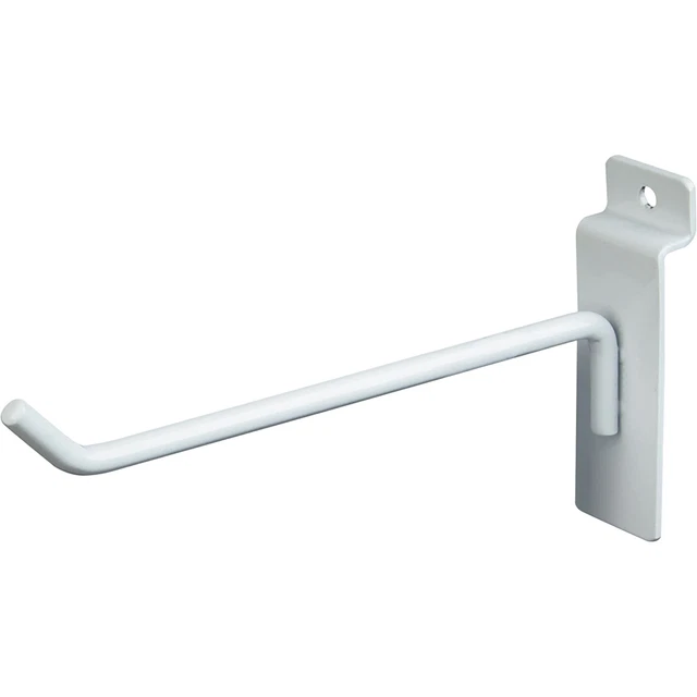 Econonco 6in. Slatwall Hook 96-Pk. - White, Model# EWH/H6