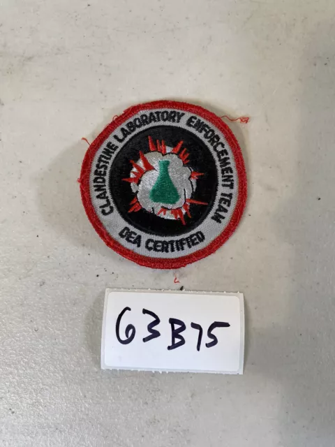 Military patch Clandestine Laboratory Enforcement Team DEA Certified 63B75