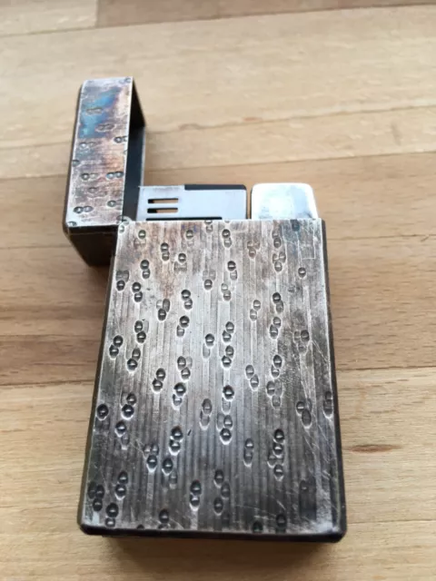 Vintage Colibri Molectric Silver Pocket Lighter Spares Or Repairs case engraved