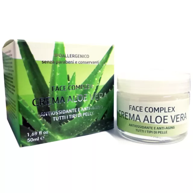 Face complex Crème Aloe Vera Antioxydant Anti-aging Pour Tous Types en Cuir