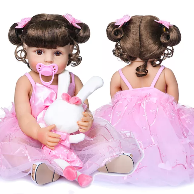 55cm Full Body Waterproof Silicone Vinyl Reborn Doll Newborn Toddler Realistic