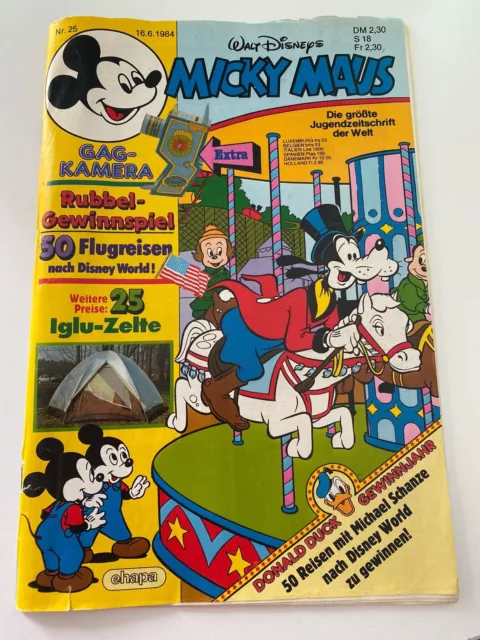 Disney Micky Maus Ehapa Heft Nr. 25 Comic 16.6.1984 Vintage - mit Beilage